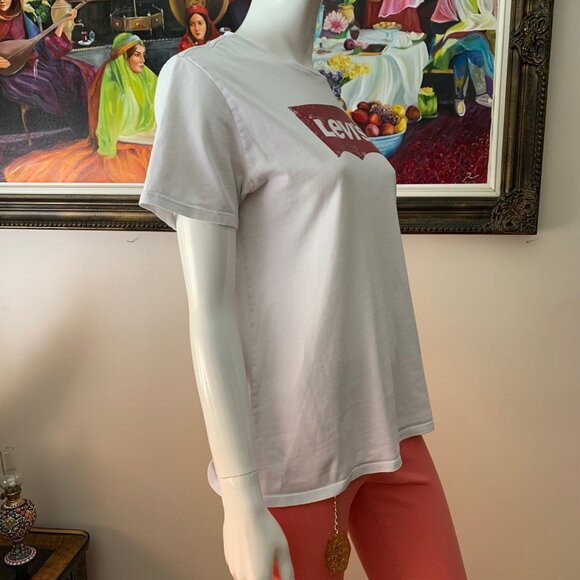 LEVI’S Vintage Medium White Crew Neck T-Shirt - Picture 5 of 10
